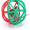 Nobleza Kattenbal Met Piepende Muis – Kattenspeelgoed – Kitten Speelgoed – Katten Speelbal – Speelmuis – Piepende Muis – Katten Muis – Groen / Rood