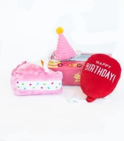 Zippy Paws ZPD027 Birthday Box Pink – Speelgoed Voor Dieren – Honden Speelgoed – Honden Knuffel – Honden Speeltje – Honden Speelgoed Knuffel – Hondenspeelgoed Piep – Hondenspeelgoed Bijten