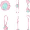 Arvona Hondenspeelgoed Set – 6 Delig – Hondenspeeltjes – Speelgoed Voor Hond – Huisdier Trektouw – Hondentouw – Puppy & Volwassen – Roze -Huisdier Speelgoed Winkel 1106x1200 2