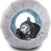 Donut Vorm Katten Bed Huis Huiskamer Slaapkamer, Kat Speelgoed Huisje Interactieve Zachte Kitten Opvouwbare Huis Pet Tunnel Speelgoed Bedje -Huisdier Speelgoed Winkel 1108x1200 2