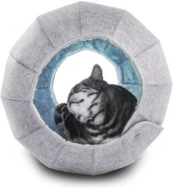 Donut Vorm Katten Bed Huis Huiskamer Slaapkamer, Kat Speelgoed Huisje Interactieve Zachte Kitten Opvouwbare Huis Pet Tunnel Speelgoed Bedje