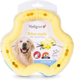 Dierenbenodigdheden Vadigran Speelgoed Hond Tpr Ring Yellow Vanilla 21Cm