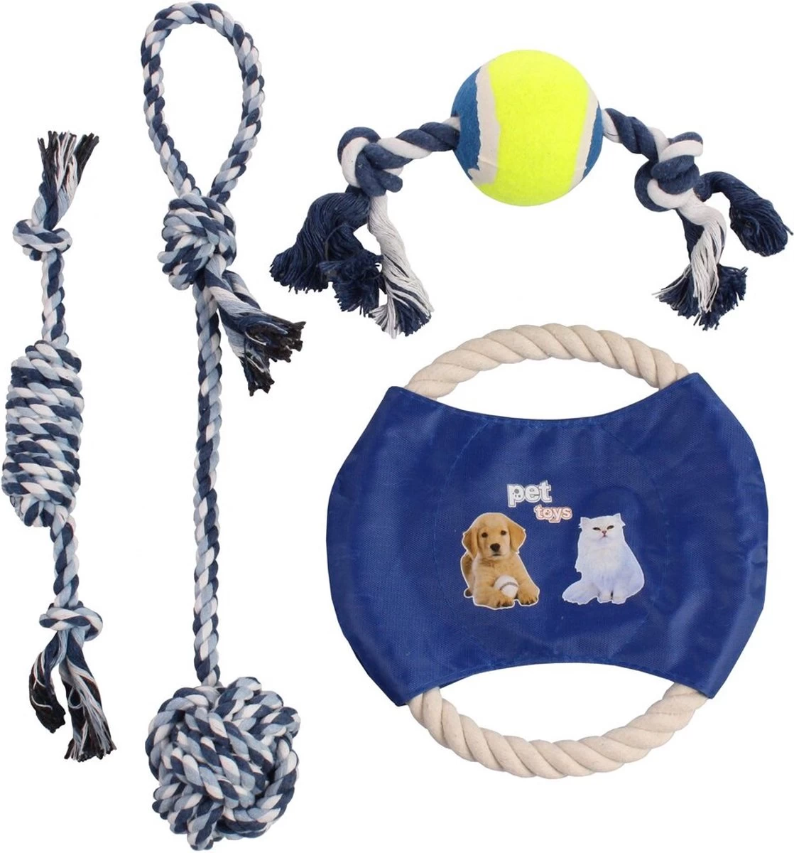 Merco – Honden Speelgoed Set – Honden Kauw Speel Set – Hondenspeeltjes – Puppy Speelgoed – 4-delig 3 Merco – Honden Speelgoed Set – Honden Kauw Speel Set – Hondenspeeltjes – Puppy Speelgoed – 4-delig