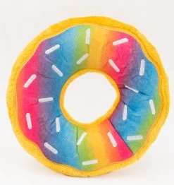 Zippy Paws ZP1023 Jumbo Donutz – Rainbow – Speelgoed Voor Dieren – Honden Speelgoed – Honden Knuffel – Honden Speeltje – Honden Speelgoed Knuffel – Hondenspeelgoed Piep – Hondenspeelgoed Bijten