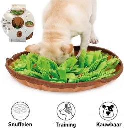 SY Goods – Snuffelmat Hond Kat Honden Speelgoed Puppy Speelgoed Katten Speeltjes – Snuffelmatten Voor Honden En Katten Intelligentie – Hersenwerk – Speelmat – Konijnen – Training – Speeltjes – Trainingsmat – Anti-Schrok – Snuffelkleed – Groen / Bruin