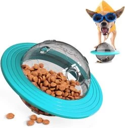 Hond UFO Feeder Speelgoed-blauw/geel-Willekeurige Kleuren