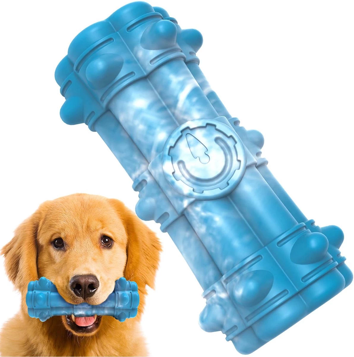 PETSYPAW Honden Speelgoed Met Piep – Extra Stevig 100% Natuurlijk Rubber – Kauwspeelgoed Voor Middel En Grote Honden – Blauw 3 PETSYPAW Honden Speelgoed Met Piep – Extra Stevig 100% Natuurlijk Rubber – Kauwspeelgoed Voor Middel En Grote Honden – Blauw