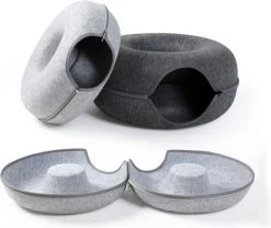 Donut Katten Bed Tunnel Interactief Spel Speelgoed Kat Bed Binnen Speelgoed Kitten Comfortabel Slaap Huisje Kat Training Speelgoed