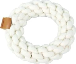Pawise Premium Cotton Toy – Ring – Honden Speelgoed – Hondenspeeltje – Flost En Masseert Het Tandvlees – Diameter 19cm – Beige