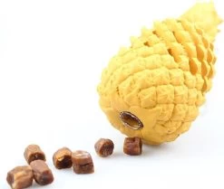 CoazyPet Honden Speelgoed Ananas Snackbal – Geel – L – Snoepbal – Voerbal – Hondenspeeltjes