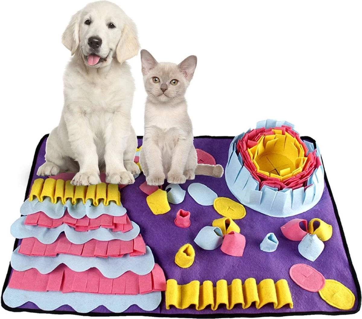 Smatcamp Snuffeltapijt Voor Honden, Opvouwbaar, Intelligent Speelgoed, Moeilijk, Wasbaar, Trainen, Snuffeldeken, Maat XL, Zoektapijt Voor Honden, Katten, Huisdieren 3 Smatcamp Snuffeltapijt Voor Honden, Opvouwbaar, Intelligent Speelgoed, Moeilijk, Wasbaar, Trainen, Snuffeldeken, Maat XL, Zoektapijt Voor Honden, Katten, Huisdieren