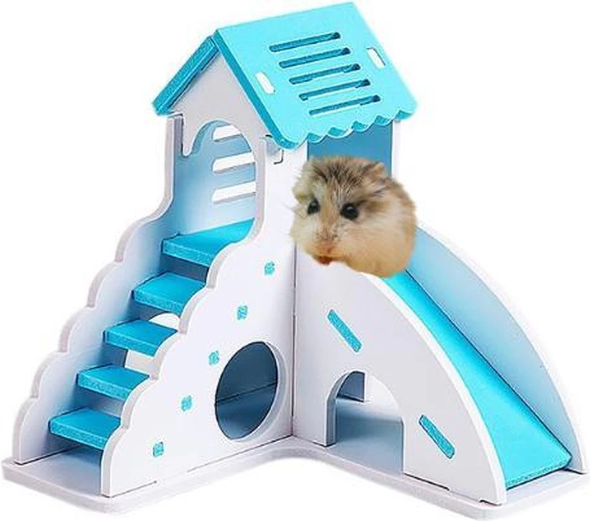 Dierplezier – Hamsterglijbaan – Speeltuig Voor Knaagdieren – Klimrad Voor Knaagdier – Speelgoed Knaagdieren – Hamsterkooi – Cavia Draaiplank – Swing Voor Muizen – Blauw Huisje Knaagdieren 3 Dierplezier – Hamsterglijbaan – Speeltuig Voor Knaagdieren – Klimrad Voor Knaagdier – Speelgoed Knaagdieren – Hamsterkooi – Cavia Draaiplank – Swing Voor Muizen – Blauw Huisje Knaagdieren