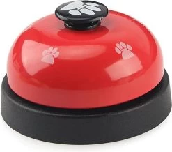 Hondenbel Speeltje Voor Je Hond – Rood Zwart – Bel Voor Honden – Hondentraining – Honden – Training – Trainen – Hondenbel – Bel – Belletje – Hondenspeelgoed – Speeltje – Speelgoed – Puppytrainig – Puppie – Puppy – Spelen