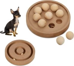 Relaxdays Intelligentie Speelgoed Hond 2in1 – Voerpuzzel Kat – Interactief Hondenspeelgoed