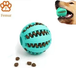 Honden Speelgoed – Hondenspeeltjes – Hondenbal – Hondenspeelgoed – Honden Speelgoed Intelligentie – Honden Bal – Snackbal Hond – Kauwspeelgoed Hond – Licht Blauw – 7 Cm