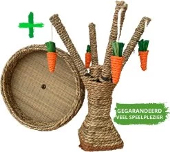 Konijnen Speelboom – Knaagdieren – Konijnenspeelgoed – Knaagdierenspeelgoed – Kattenspeeltjes – Cavia Speelgoed – Hamsterspeelgoed