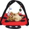 Kat Bed, Kat Tent, Opvouwbare Tent, Speelgoed, Interactieve Kat Speelgoed, Wasbaar, Kat Kussens, Kat Kussens, Bed Met Opknoping Speelgoed, Klokken En Muizen, 60 X 60 X 34 Cm 1 Kat Bed, Kat Tent, Opvouwbare Tent, Speelgoed, Interactieve Kat Speelgoed, Wasbaar, Kat Kussens, Kat Kussens, Bed Met Opknoping Speelgoed, Klokken En Muizen, 60 X 60 X 34 Cm -Huisdier Speelgoed Winkel 1200x1078