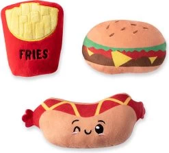 Petshop By Fringe Studio 289504 Set Fast Foods – Speelgoed Voor Dieren – Honden Speelgoed – Honden Knuffel – Honden Speeltje – Honden Speelgoed Knuffel – Hondenspeelgoed Piep – Hondenspeelgoed Bijten