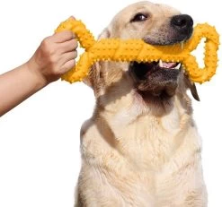 Duurzame Hond Kauwspeelgoed 13 Inch Bone Shape Puppy Kauwspeelgoed Met Convex Ontwerp Sterke Knuffel Speelgoed Voor Agressieve Chewers Medium En Grote Honden Tandenreiniging