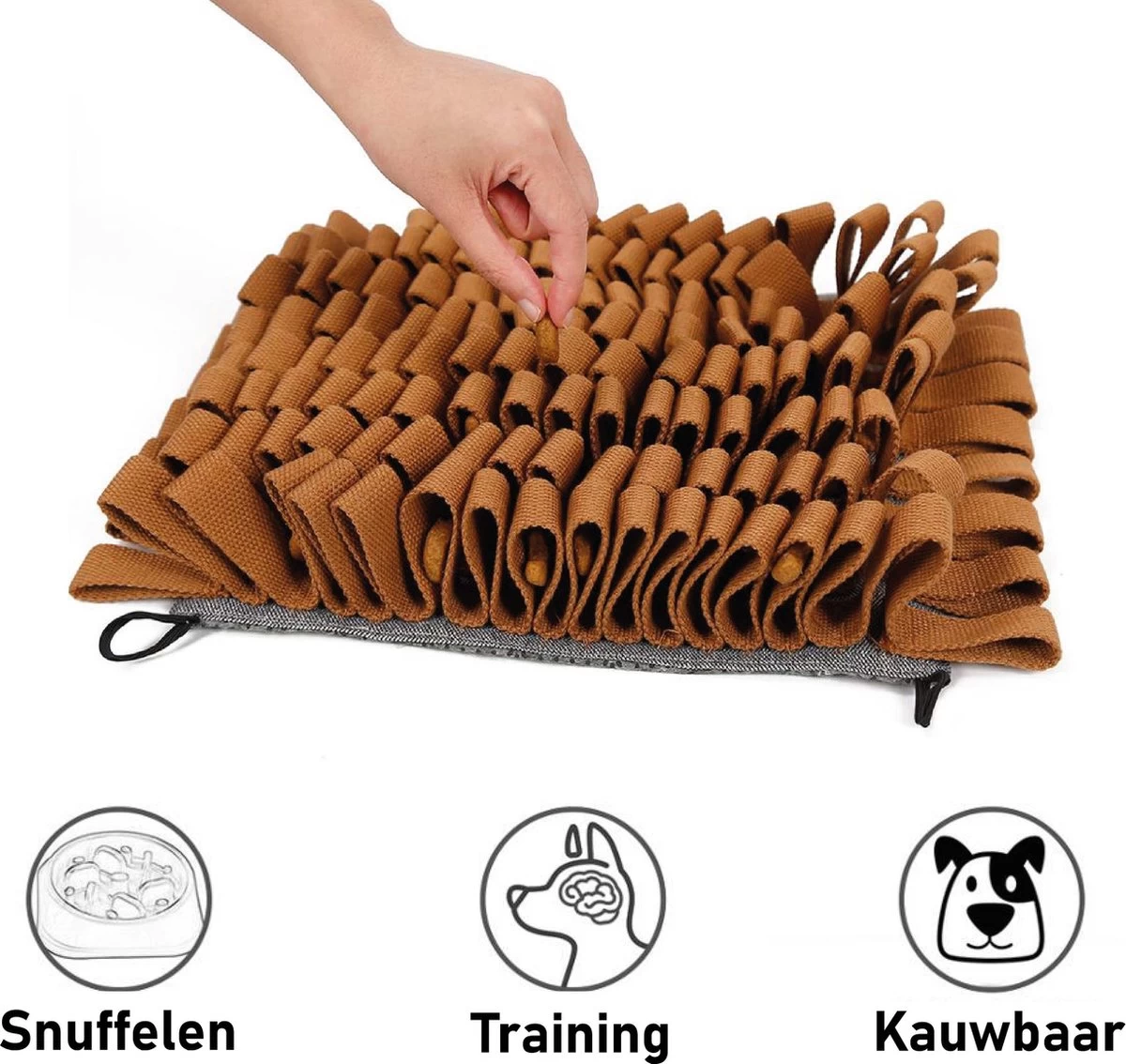 Snuffelmat Hond Kat Honden Speelgoed Puppy Speelgoed Katten Speeltjes – Snuffelmatten Voor Honden En Katten Intelligentie – Hersenwerk – Speelmat – Konijnen – Training – Speeltjes – Trainingsmat – Anti-Schrok – Snuffelkleed – Bruin Met Zuignapjes 3 Snuffelmat Hond Kat Honden Speelgoed Puppy Speelgoed Katten Speeltjes – Snuffelmatten Voor Honden En Katten Intelligentie – Hersenwerk – Speelmat – Konijnen – Training – Speeltjes – Trainingsmat – Anti-Schrok – Snuffelkleed – Bruin Met Zuignapjes
