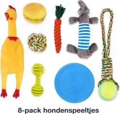 Honden Speelgoed – 8 Pack Honden Speelgoed Set – Bevordert De Intelligentie Van De Hond – Hondenspeelgoed – Hondenspeelgoed Set – Voordeelpakket Hondenspeelgoed