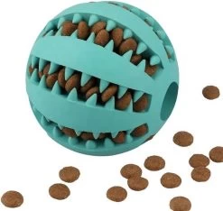 Honden Speelgoed – Hondenspeeltjes – Hondenbal – Hondenspeelgoed – Honden Speelgoed Intelligentie – Honden Bal – Snackbal Hond – Kauwspeelgoed Hond – Blauw – 6 Cm