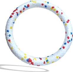 RUFF – Onverwoestbaar Hondenspeelgoed – Kauwring Hond – Honden Speelgoed – Wit – ⌀ 18cm – Geschikt Voor Kleine Honden En Middelgrote Honden