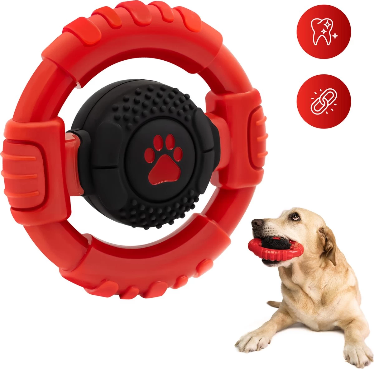 Dutchwide Kauwbot Stuurwiel – Met Piep – Onverwoestbaar – Melk Geur Smaak – Honden Speelgoed – Tandverzorging – Kauwspeelgoed – Bot – Hond 3 Dutchwide Kauwbot Stuurwiel – Met Piep – Onverwoestbaar – Melk Geur Smaak – Honden Speelgoed – Tandverzorging – Kauwspeelgoed – Bot – Hond