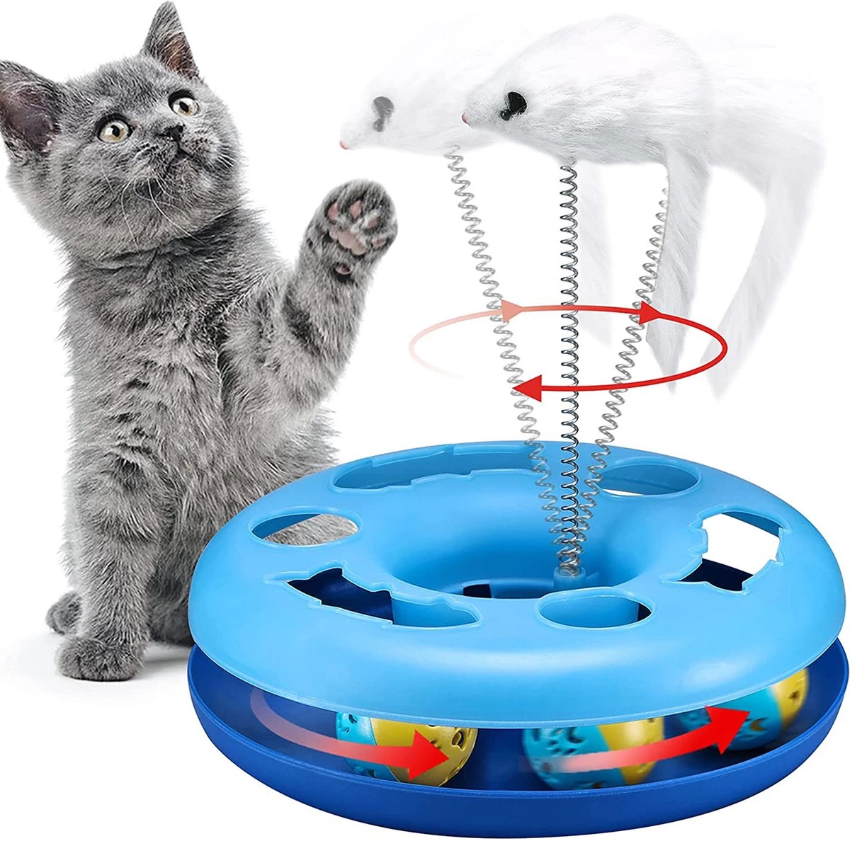 Xd Xtreme – Kattenspeelgoed – Inclusief 2 Katten Theelepels – Blauw – Rond – Interactief – Multifunctioneel – Speelmuis – Kattenbal – Kattenbaan – Zintuig Speelgoed – Ultrasterk – Speeltunnel – DIERENDAG 3 Xd Xtreme – Kattenspeelgoed – Inclusief 2 Katten Theelepels – Blauw – Rond – Interactief – Multifunctioneel – Speelmuis – Kattenbal – Kattenbaan – Zintuig Speelgoed – Ultrasterk – Speeltunnel – DIERENDAG