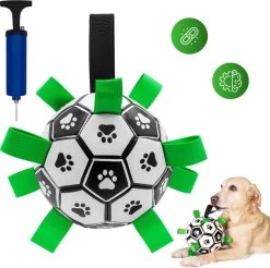 Dutchwide Bal Honden Speelgoed Voetbal Extra Sterk Met Handvaten Ball Hondenbal – 18 Cm