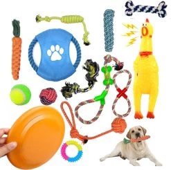 (Goedkoopste) Honden Speelgoed Set 14 Stuks Geschikt Voor Puppy’s T/m Middelgrote Honden – Honden Kauw Speelgoed – 14 Stuks – Hondenspeeltjes – Intelligentie – Touw – Flostouw – Bijtring – Bal – Huisdieren Speelgoed