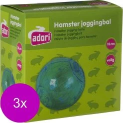 Adori Hamster Joggingbal Plastic M – Speelgoed – 3 X 18 Cm