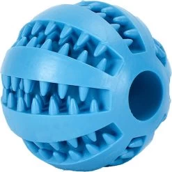 LUXEDOGS – Hondenbal – BLAUW – Geschikt Voor Grote En Kleine Honden – Puppy – Hoge Kwaliteit – Honden Speeltjes – Helpt Bij Ontwikkeling Van De Hond – Rubberen Bal – Kauwspeelgoed – Speelgoed Intelligentie – Luxe Honden – Kauwspeelgoed – 6 Cm