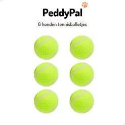 PeddyPal Tennisballen Mini – Ballenwerper Tennisballen – Tennisballen Voor Honden – Honden Speelgoed – Diameter 5 Cm – Geel