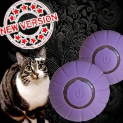 Elektrische Paars Speelbal Van METU-Online – Elektrische Springbal Nieuwe Variant – Slimme Interactieve Zelfrollende Bal – Kat En Hond Speelgoed – Kattenspeelgoed – Zelfrollende Kattenbal – Smart Rollende Bal – Oplaadbare Speeltje Voor Poesjes