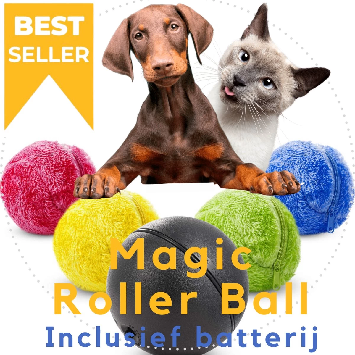 Magic Roller Ball – Honden Speelgoed – Kattenspeeltjes – Honden Speeltjes – Kattenspeelgoed – INCLUSIEF BATTERIJ 3 Magic Roller Ball – Honden Speelgoed – Kattenspeeltjes – Honden Speeltjes – Kattenspeelgoed – INCLUSIEF BATTERIJ