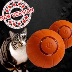 Elektrische Oranje Speelbal Van METU-Online – Elektrische Springbal Nieuwe Variant – Slimme Interactieve Zelfrollende Bal – Kat En Hond Speelgoed – Kattenspeelgoed – Zelfrollende Kattenbal – Smart Rollende Bal – Oplaadbare Speeltje Voor Poesjes