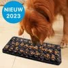 FURTASTIC® Snuffelmat Hond – Siliconen Snuffelmat En Likmat 2-in-1 – 31x18cm – Honden Speelgoed Intelligentie – Duurzaam – BPA-vrij – Vaatwasserbestendig – Likmat Hond – Slowfeeder Hond – Puppy Speelgoed – Denkspel Hond – Zwart