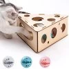 Mewoofun Kat Speelgoed Driehoek Doos Met Drie Ballen Interactieve Massief Houten Speelgoed Voor Binnen Katten Kitten Muizen Kaas Vormige Doos Vang Reactie Intelligentie Spel Speelgoed Tegen Verveling -Huisdier Speelgoed Winkel 1200x1200 96