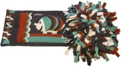 Snuffelmat Voor Honden En Katten. Snuffelmat Maat S In De Kleuren Antraciet/turquoise/roestbruin/off White. Hersenwerk Voor Huisdieren. MadeByShuko. Snuffelkleed-Speelkleed-Voerkleed-Hondenpuzzel-Voerpuzzel-Slowfeeder-Intelligentie Speelgoed Hond/kat