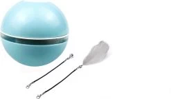 Smarty Rollende Bal Kat | Kattenspeeltjes Bal Blauw| Speelgoed Kat En Hond | Led En USB Oplaadbaar | Zelf Rollende Bal Voor Katten