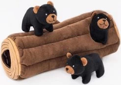 Honden Speelgoed – ZippyPaw – Interactief – Spel – Puzzel – Pinata – Bruine – Beer – Boomstam