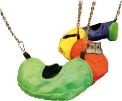 Flamingo Knaagdier Speelgoed Hamstertunnel – Regenboog – 38 X 15 X 18cm