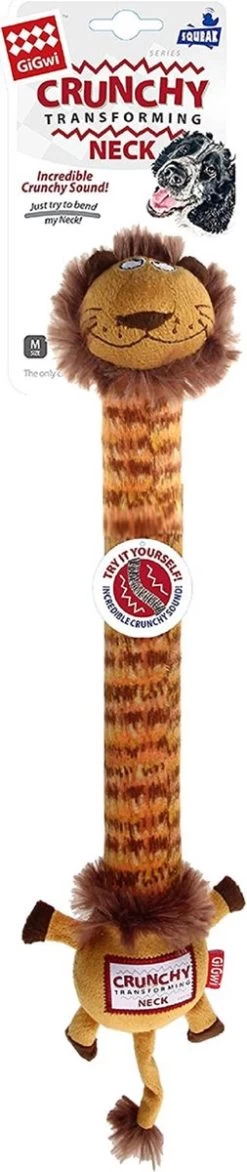 GiGwi Leeuw – Crunchy Transforming Neck – M – 46x15x8 Cm – Geschikt Voor Honden Die Voorzichtig Met Speelgoed Omgaan