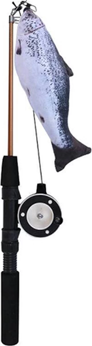 Kattenspeeltjes – Speelhengels Interactief Kattenspeelgoed -Zalm – Hengel Kattenspeeltje Kittens – Speelgoed Speelhengel Vis Kat En Kitten