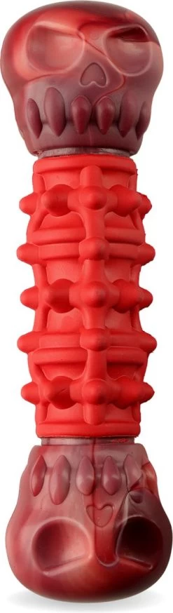 Kauwbot Hond Extra Sterk Kauwspeelgoed Melk Geur Smaak Honden Speelgoed – Rood Wit – Dutchwide