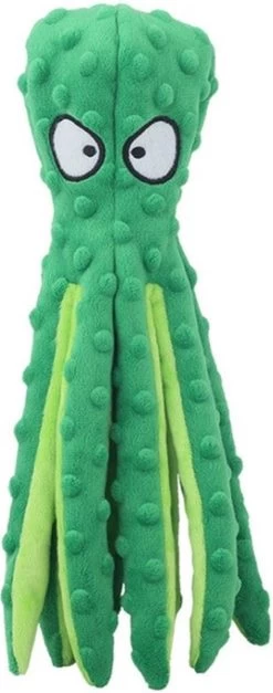 Honden Speelgoed Piep Kraak Pluche Hondenknuffel Octopus – Groen – Dutchwide