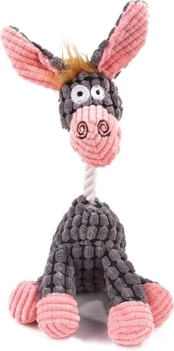 Pluche Hondenknuffel – Ezel Met Piepje – Honden Speelgoed – Speeltje – Knuffel