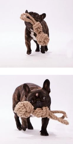 Henneptouw Speelgoed – Rabbit – Maat M-L – 100% Natuurlijk – Duurzaam – Ecologisch En Veilig Speelgoed Voor Je Hond – Handmade In EU