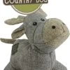 Country Dog Moose – Honden Speelgoed – Honden Speeltje Met Piepgeluid – Honden Knuffel Gemaakt Van Duurzame Materialen – Dubbel Gestikt – Extra Lagen – Voor Trek Spelletjes Of Apporteren – Grijs – 21x21cm -Huisdier Speelgoed Winkel 682x1200